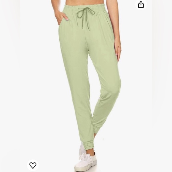 Light Green Leggings Depot Women’s Joggers Small - Picture 9 of 10